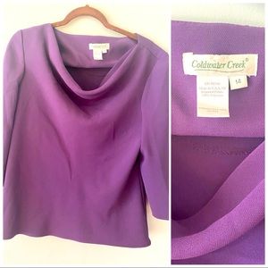 Purple Mock Neck Top Coldwater Creek 14